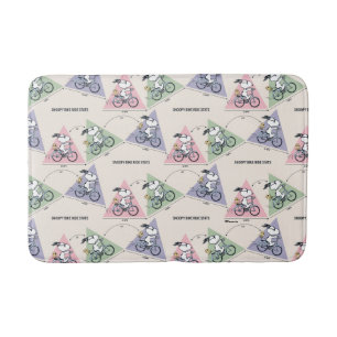 Tapis De Bain cacahuètes Snoopy Bike Ride Stats