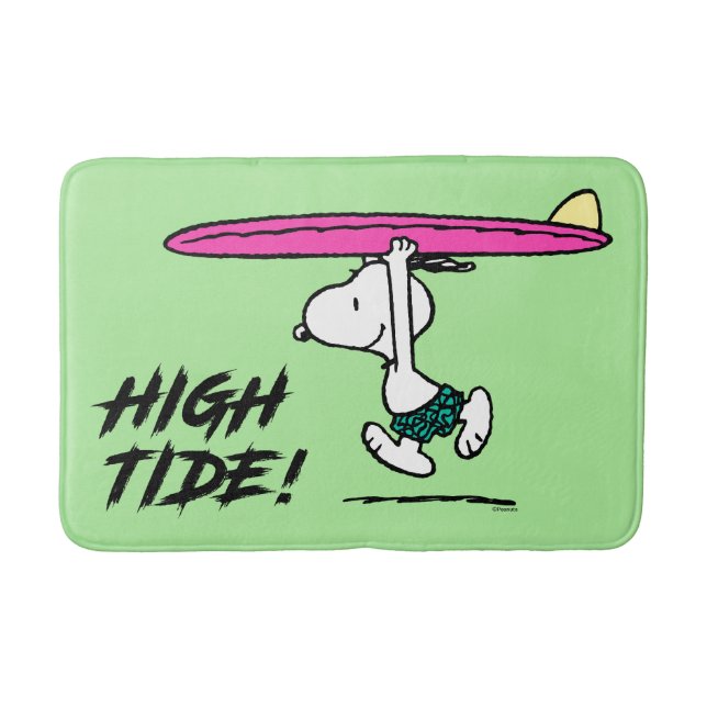 Tapis De Bain cacahuètes | Snoopy Courir sur le Surf (Devant)