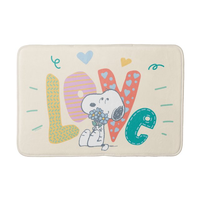 Tapis De Bain cacahuètes | Snoopy Flower Love (Devant)