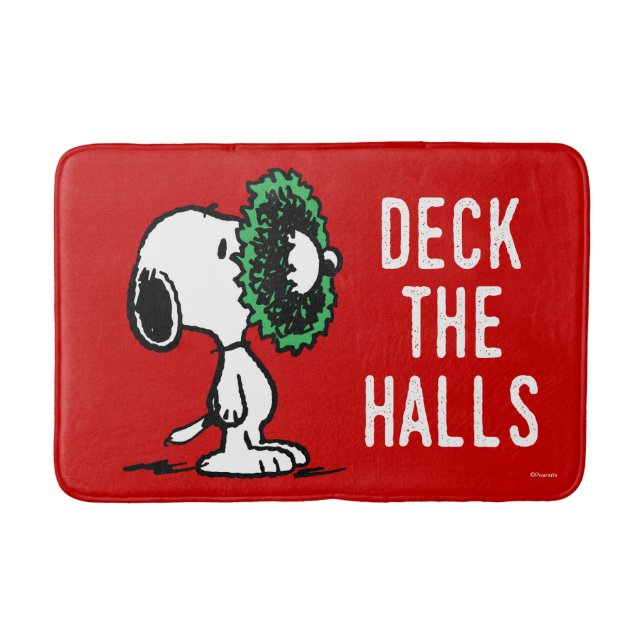 Tapis De Bain cacahuètes | Snoopy pour les fêtes (Devant)
