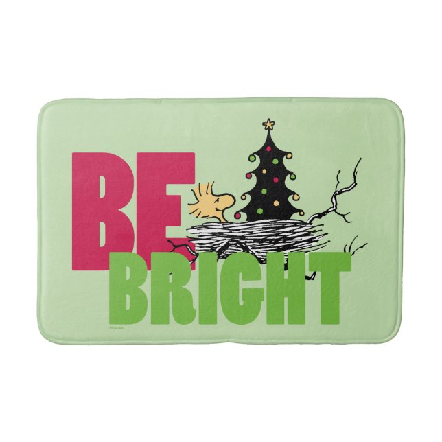 Tapis De Bain cacahuètes | Woodstock Noël Soyez brillant (Devant)