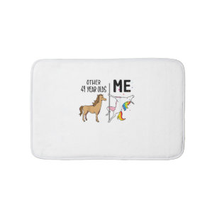Tapis De Bain Cadeau d'anniversaire d'autres licornes de 49 ans