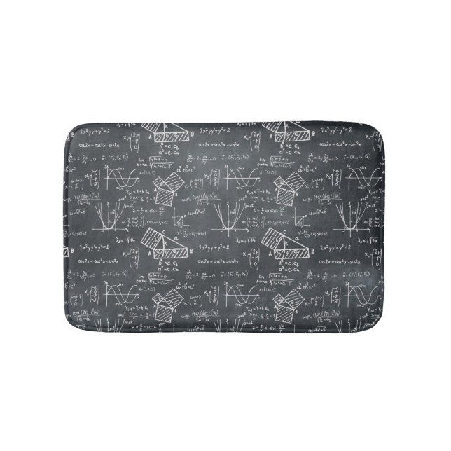 Tapis De Bain Cadeau de l'enseignant en mathématiques de l'école (Devant)