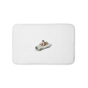 TAPIS DE BAIN ***CADILLAC CONDUCTEUR SANTA CLAUS***