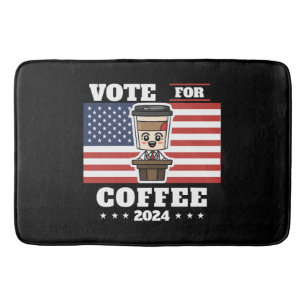 Tapis De Bain Café pour président, votez pour le café