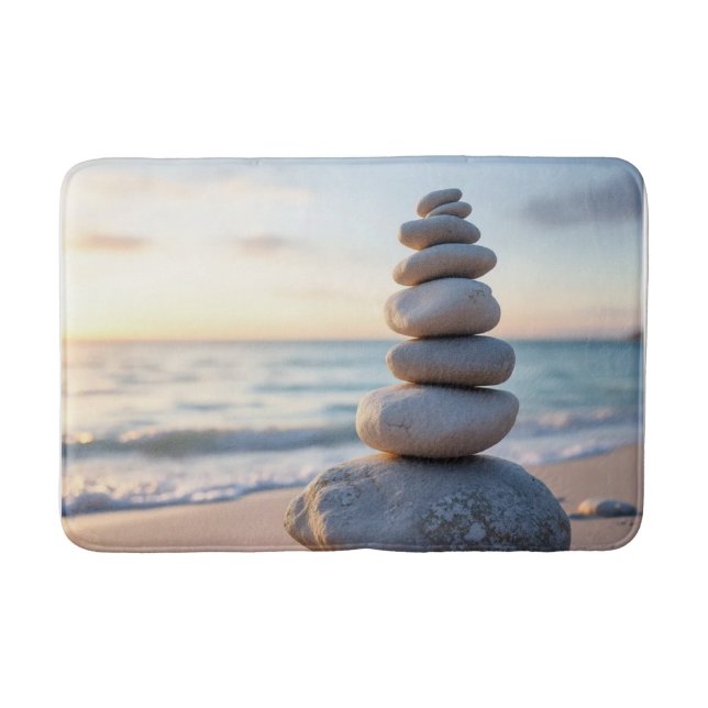 Tapis De Bain Cairn Rocks sur l'océan (Devant)