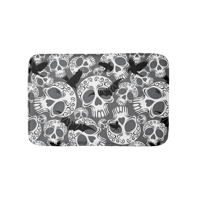 Tapis De Bain Calaveras décoratives Halloween (Devant)