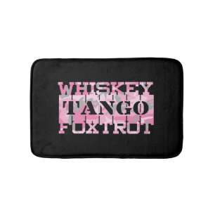 Tapis De Bain Camion rose Foxtrot Tango Whiskey Militaire