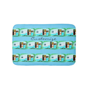 Tapis De Bain Campeur vintage customisé Thunder_Cove de caravan