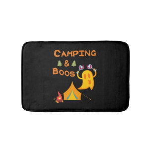 Tapis De Bain Camping & Boos Ghosts Vin Camping Halloween