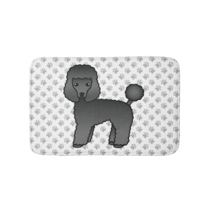 Tapis De Bain Caniche jouet noir Chien de dessin animé mignon