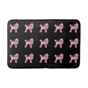 Tapis De Bain Caniche rose