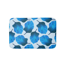 Tapis De Bain Canna Tropicanna Feuilles tropicaux en bleu
