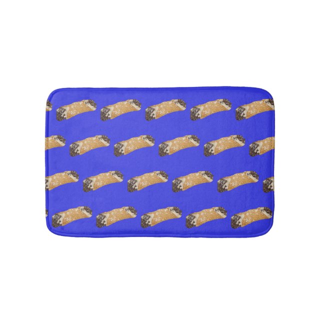 Tapis De Bain Cannoli (Arrière - plan bleu vif) (Devant)