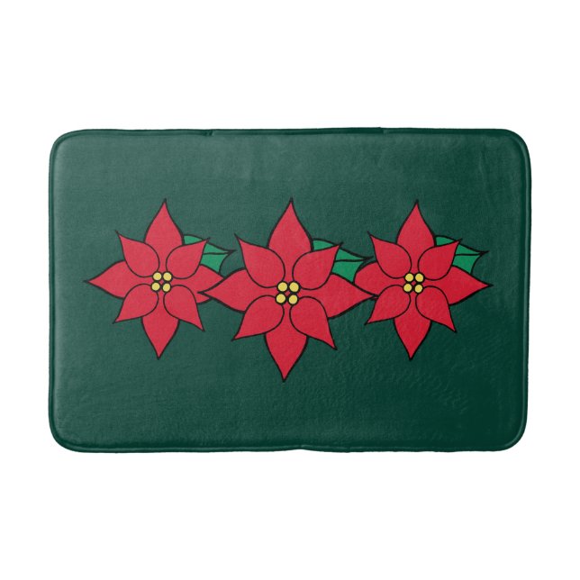 Tapis De Bain Caoutchouc de salle de bain Poinsettia (Devant)