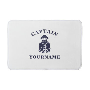 Tapis De Bain Capitaine Old Scruter avec votre nom Bath Mat