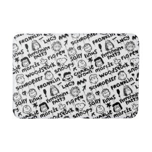 Tapis De Bain Caractères arachide Motif Graffiti