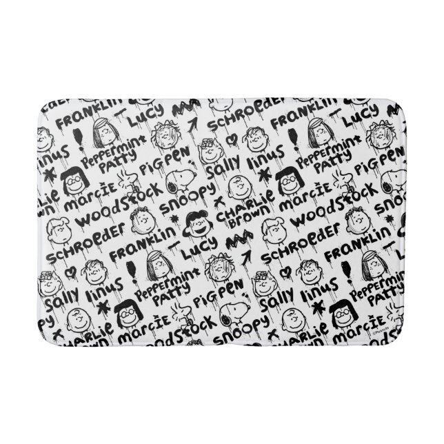 Tapis De Bain Caractères arachide Motif Graffiti (Devant)