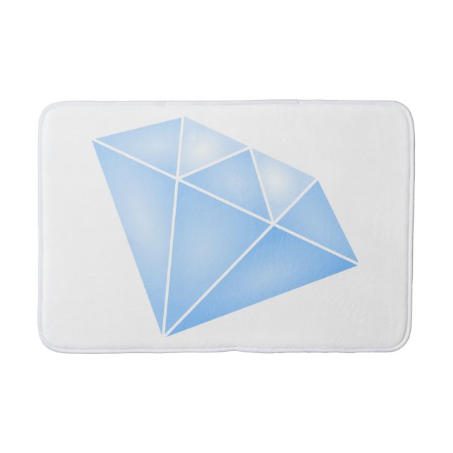 Tapis De Bain Carat diamant bleu brillant (Devant)