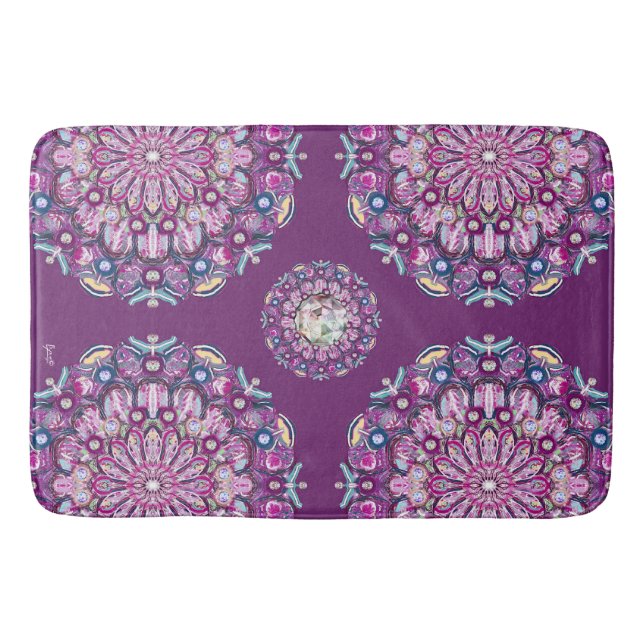 Tapis De Bain Cardinal rouge Rosace (Devant)