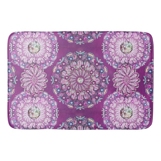Tapis De Bain Cardinal rouge Rosace (Devant)