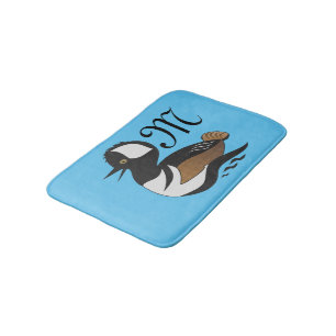 Tapis De Bain Caricature adorable à capuchon Merganser Canard na