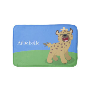 Tapis De Bain Caricature amusante hyena riant illustration