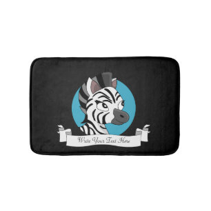 Tapis De Bain Caricature de Cute zebra