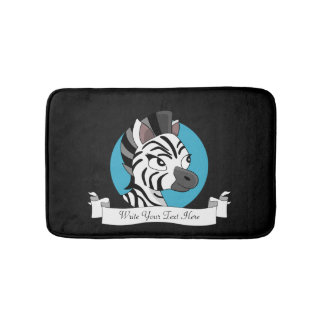 Tapis De Bain Caricature de Cute zebra