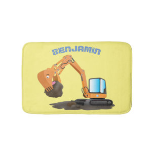 Tapis De Bain Caricature de la pelle orange