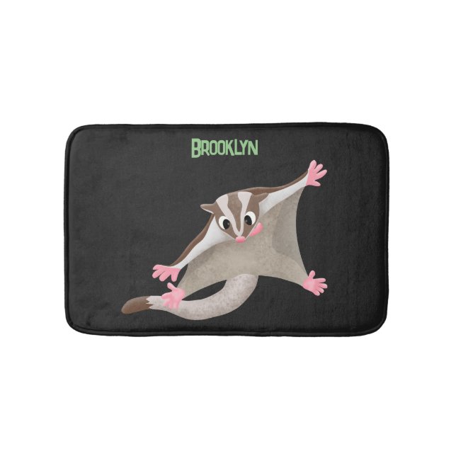 Tapis De Bain Caricature de planeur de sucre joyeux (Devant)