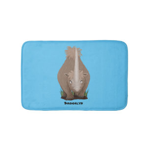 Tapis De Bain Caricature en élasmère de rhinocéros laineux
