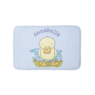Tapis De Bain Caricature jaune mignon pour canard bébé