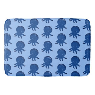 Tapis De Bain Caricature octopus mignonne vieux papier
