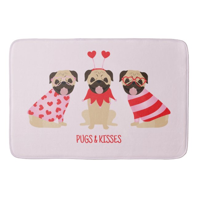Tapis De Bain Carlins Et Baisers De Bons Chiens Carlins (Devant)