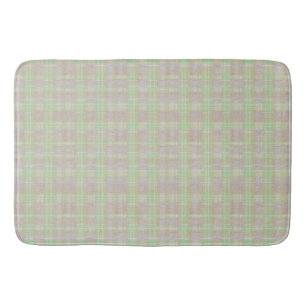 Tapis De Bain Carreaux Usés Vert Sauge Neutre