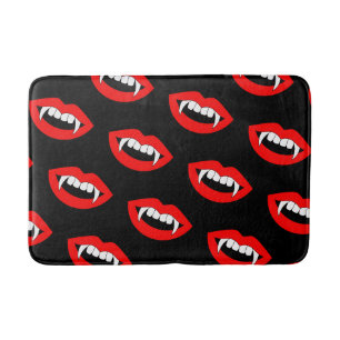 Tapis De Bain Cartoon Monster Vampire Lèvres pointes dents dents
