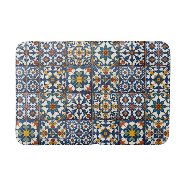 Tapis De Bain Casa Colorida Azulejo  (Devant)