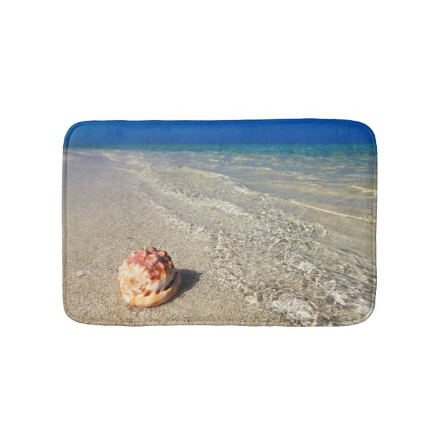 Tapis De Bain Casque Shell dans Lagoon| tropical Cassis Rufa (Devant)