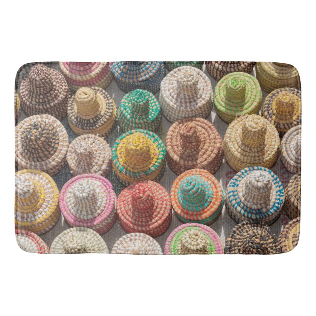 Tapis De Bain Casquettes tissés colorés (Devant)