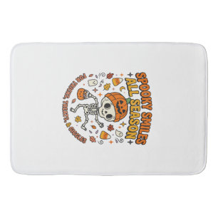 Tapis De Bain Célébration de squelette cosy Halloween
