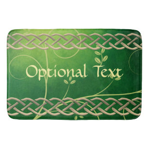 Tapis De Bain Céltic Green Knots & Feuilles