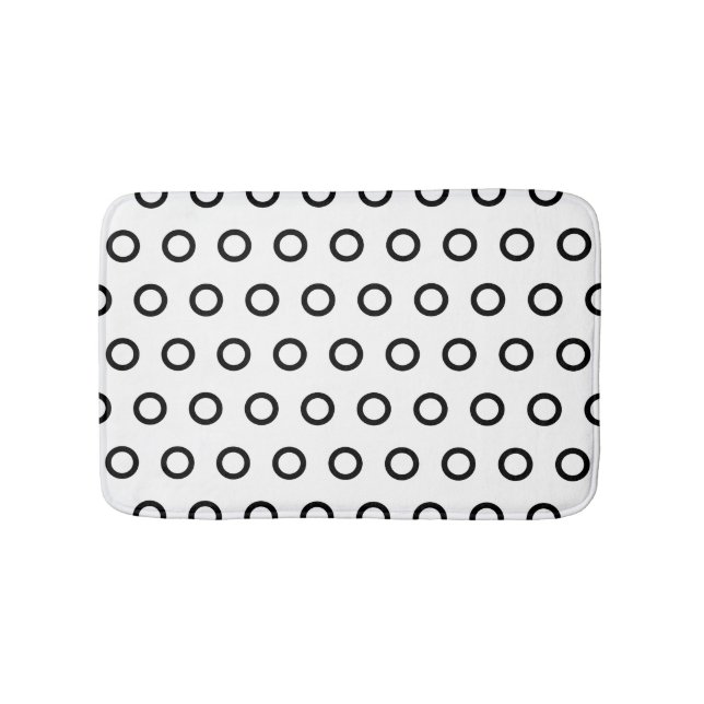 Tapis De Bain Cercles blancs et noirs (Devant)