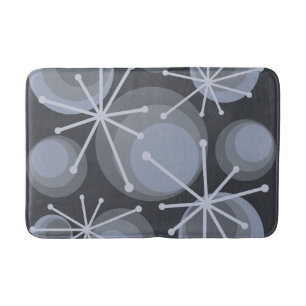 Tapis De Bain Cercles du milieu du siècle Débute Ardoise