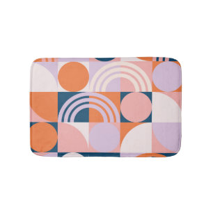 Tapis De Bain Cercles du milieu du siècle : Motif géométrique