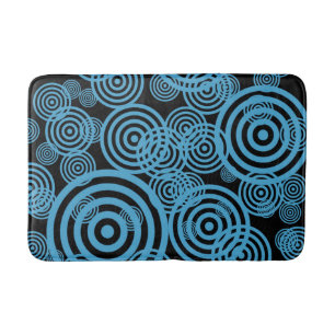 Tapis De Bain Cercles hypnotisants - bleu