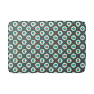 Tapis De Bain Cercles mixtes gris par Shirley Taylor