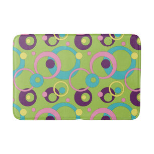 Tapis De Bain Cercles verts funky Mat de bain