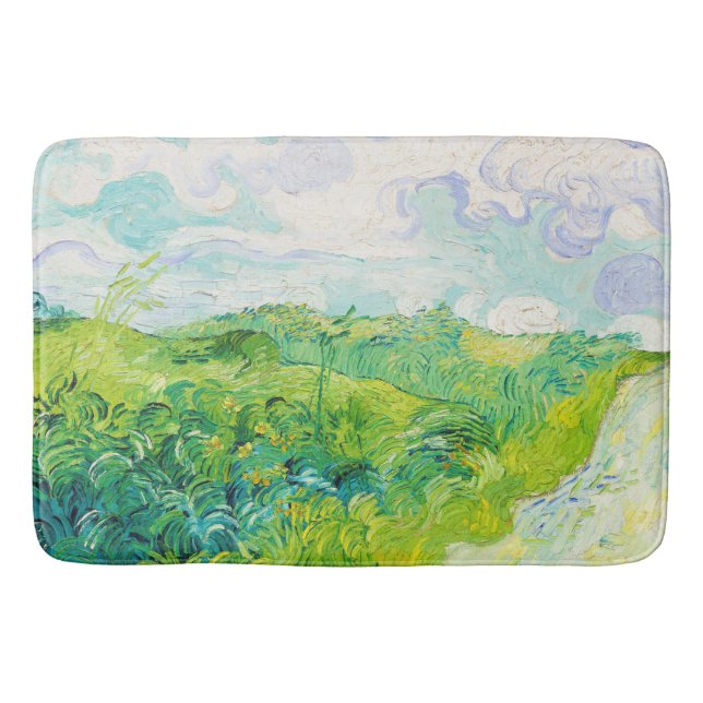 Tapis De Bain Champs de blé vert, Van Gogh (Devant)