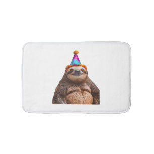 Tapis De Bain Chapeau de fête d'anniversaire Chunky Sloth cadeau